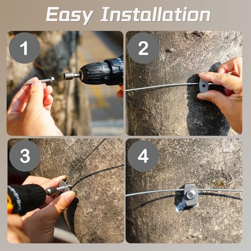 200 Pcs Fence Staples for Wire Fencing, 1.6 Inch Galvanized Steel Fasteners with Hex Socket, Reusable Wire Fence Clips for Chicken Wire, Cattle Panels, and Garden Mesh (200Pack) - size: 200-Pack