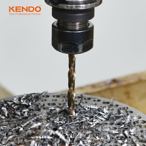 KENDO M35 Cobalt Drill Bit Set, 29PCS 1/16-1/2 Inch Metal Index - style: 29 pcs Metric Cobalt