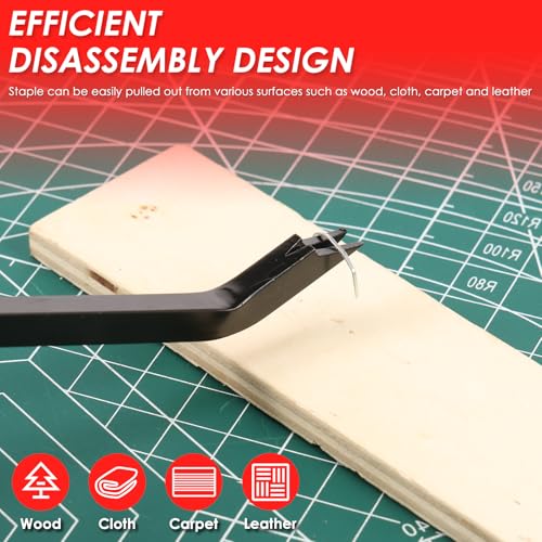 3 Pack Heavy Duty Staple Remover with Double Pronged Head, Tack Puller Industrial Staple Remover Upholstery Tool for Furniture Floor Carpet Carton Wood Construction - size: 3 pcs