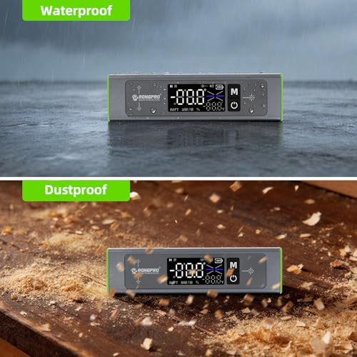 3-in-1 Digital Level LCD Display, Aluminum Angle Finder with Magnetic, Laser Level with 100Ft Laser cross line & Wall Line for Hanging Frames & Picture, USB-C Rechargeable