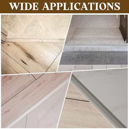 uxcell T-Molding Transition Strips, 3.28 ftx1.97" (LxW) PVC, Gray - color: Gray, size: 3.28 ft x 1.97"