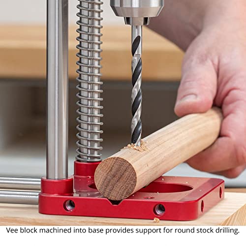 Woodpeckers Auto Line Drill Guide, Portable Drill Guide, Perfect Perpendicular Drilling, Versatile Base and Fence System
