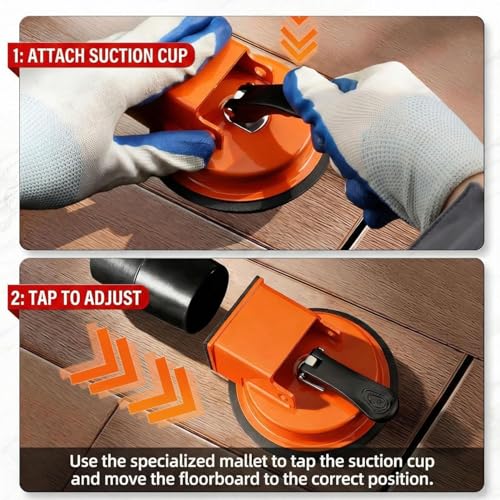 Floor Gap Fixer Tool,Heavy Duty Laminate Floor Suction Cup Repair Tool,Enhanced Vacuum Suction Cup for Laminate, Wood,Tile,Vinyl Floor Gap Repair Tool