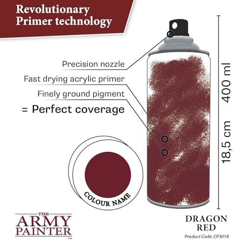 The Army Painter, Colour Primer Dragon Red, 400 ml acrylic spray - color: Dragon Red