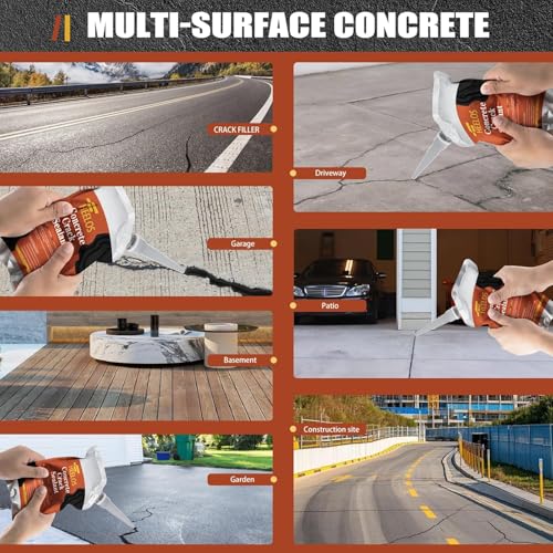 Concrete Crack Filler,2Pack High Elasticity Driveway Crack Filler,Self Leveling Waterproof Asphalt Crack Sealant Repair Sealer for Blacktop Concrete Cement - color: black
