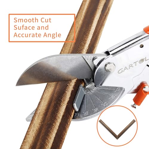 GARTOL 45-135° Adjustable Miter Shears, Quarter Round Cutter for PVC & Trim - size: HD-3101 EU - Shears With Replacement Blades