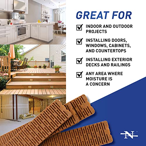Composite Shims & Wedges for Leveling â Waterproof (24 Pack) 8-Inch Heavy Duty Durable Wood & Plastic Shims for Leveling Toilets, Windows, Cabinets, Decks, Tables & Furniture Levelers - Made in USA