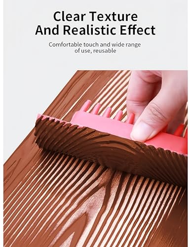 6PCS Wood Grain Tool Set - 7 Inch Rubber Paint Rollers