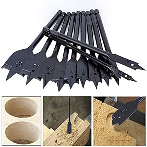 Flat Wood Drill Bit 12mm Carbon Steel Spade Drill Bits for Soft Wood,Hard Wood Plywood,Chipboards - size: 12mm