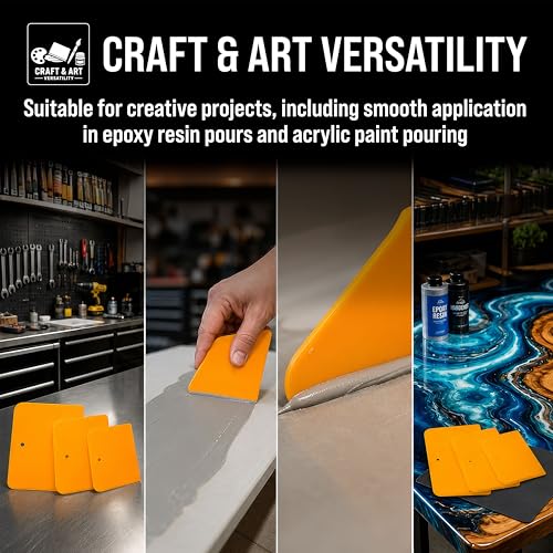 Custom Shop 4, 5, & 6 Inch Plastic Body Filler Spreader Tools