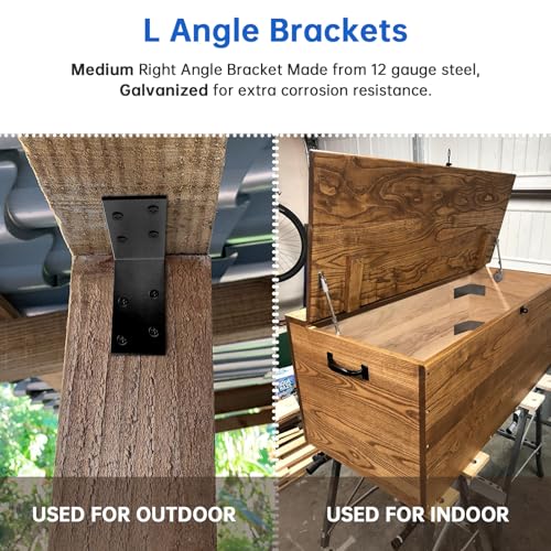 L Brackets for Shelves 1.5” Wide,(25PCS) Heavy Duty Corner Bracket - size: 25 Pack