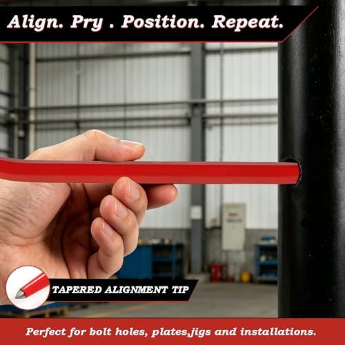 TOOLEAGUE 36-Inch Heavy Duty Alignment Pry Bar, Connecting Bar - size: 36"(1pc)