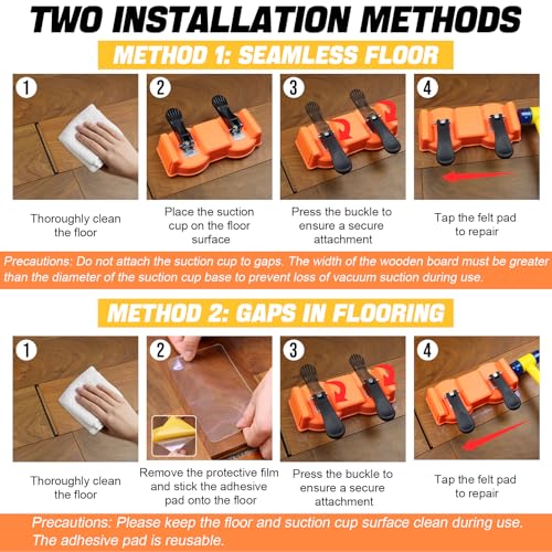 Floor Gap Fixer Tool with Dual Vacuum Suction Cups,Tool to Fix Floor Gaps