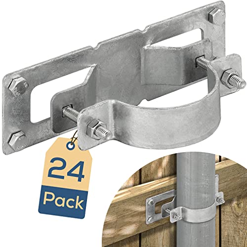 24 Pack Fence Brackets, Galvanized Wood Fence Frame, They use to Attach a Wooden Fence to a Chain Link, Anyone Wants to Convert Their Wooden Poles to Metal Poles - color: Set 24, size: Hot Dip Galvanized