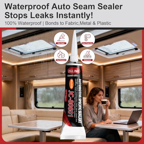 3.5oz Automotive Seam Sealant - Silicone Rubber Sealant Auto, Truck & Marine Body Repair Adhesive, Deep Waterproof Bonding & Filler, RV Roofs