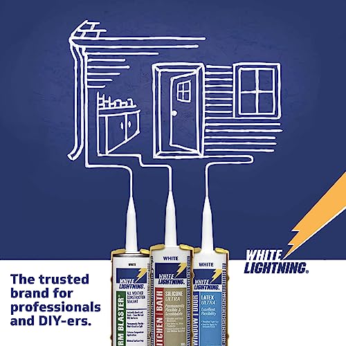 White Lightning 3006 Advanced Formula Caulk, W12AF0010, White, 10 fl. oz., Cartridge