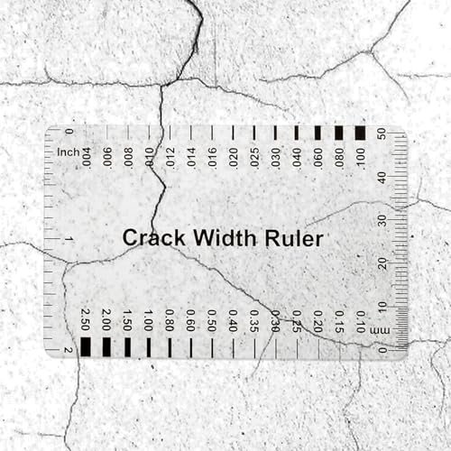 (10PCS) Muka Plastic Concrete Crack Width Ruler - color: Gloss Clear A