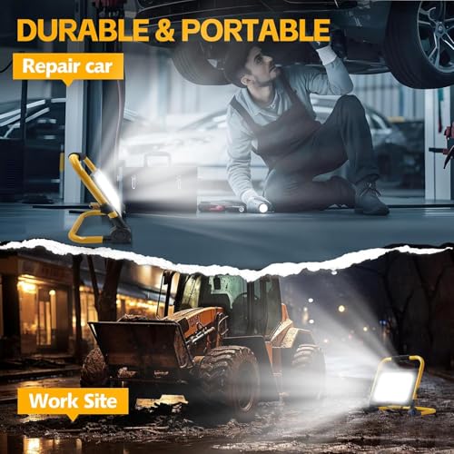 LED Work Lights with Stand, Adjustable Work Light, (1 Adjustable Head)