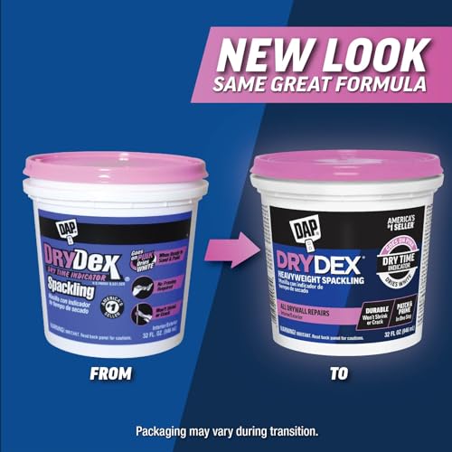 DAP DryDex Dry Time Indicator Spackling, Pink/White, 32 Oz (7079812330) (Pack of 2) - size: 1 Quart (Pack of 2)