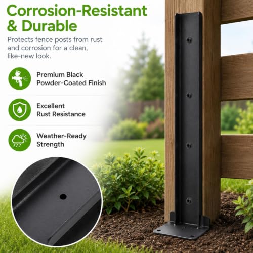Heavy Duty Fence Post Repair Kit Robust Support Quick-Fix Stabilizer