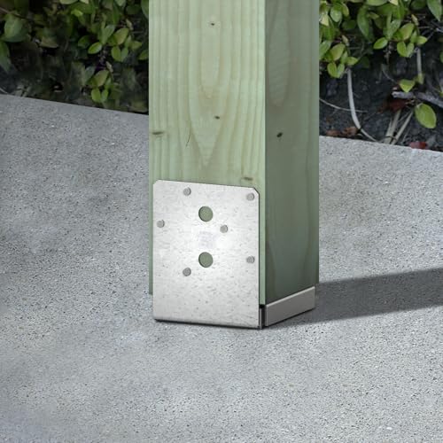 Simpson Strong-Tie ABU66RZ ABU ZMAX Galvanized Adjustable Standoff Post Base for 6x6 Rough