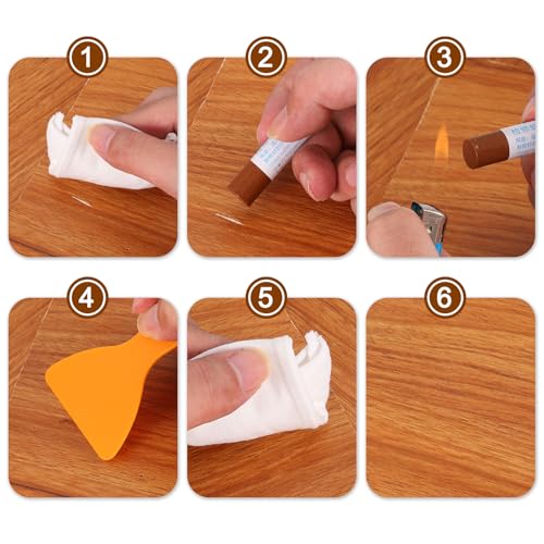 uxcell 3Pcs Furniture Repair Crayons Wood Wax Filler Stick, White Oak - color: White Oak