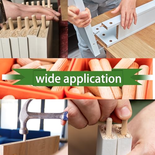 28pcs Wooden Dowels Assorted M6 M8 M10 Hard Wood Grooved Plugs Furniture Woodwork Grooved Fluted Pin Craft for Grooved Fluted, Craft, DIY, Carpentry (6mm 8mm 10mm) - size: 4 sizes-28pcs