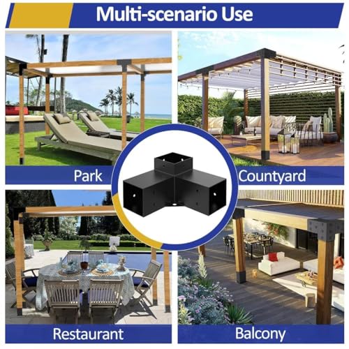 JEXALINE Heavy-Duty Pergola Bracket Kit for 4 x 4 Wood Posts
