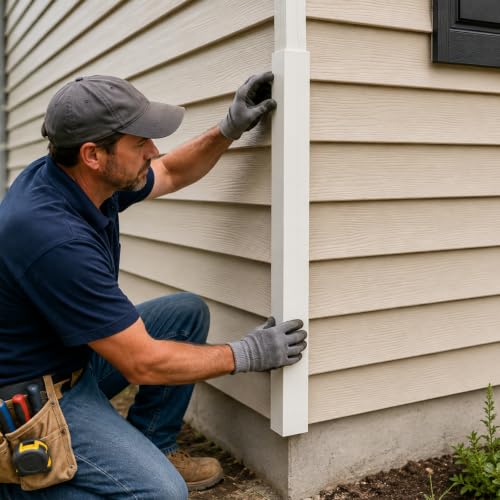 4Pcs Siding Outside Corner Trim Inserts for Vinyl Siding Corners