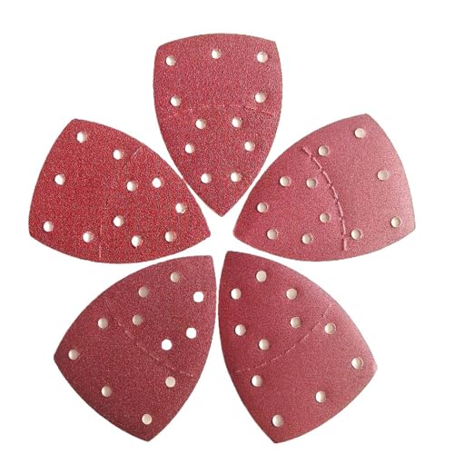 100 PCS Mouse Detail Sander Sandpaper 11 Holes, 180 Grit Hook and Loop Mouse Sanding Sheets Aluminum 0xide Mouse Sanding Pads 11 Holes Triangular Sanding Paper for Detail Mouse Sander - size: 11 Holes-180 Grit