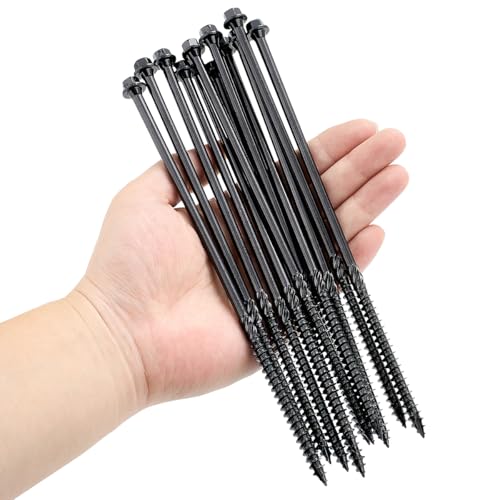 50 PCS #14 x 8” Wood Structural Screws Heavy Duty Hex Head Screws - size: #14x8"