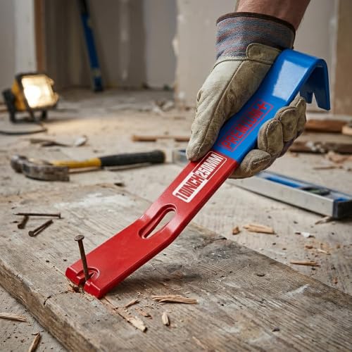 10 Inch Flat Pry Bar, Durable Crowbar with 3 Nail Puller Slots, Sturdy Claw Bar, Steel Nail Puller Tool for Woodworking, Automotive Repair, Demolition and DIY - size: 10inch