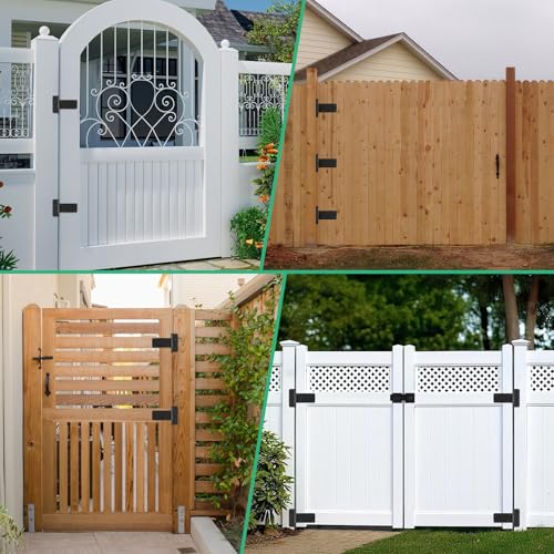 5“ Gate Hinges,260 Lbs Capacity,6 Pack Matte Black Heavy Duty Hinge - size: 5“-6 pcs-Matte Black