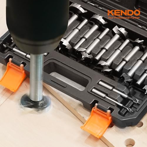 KENDO Forstner Bit Set, 16-Piece Alloy Steel for Woodworking - style: 16 Piece