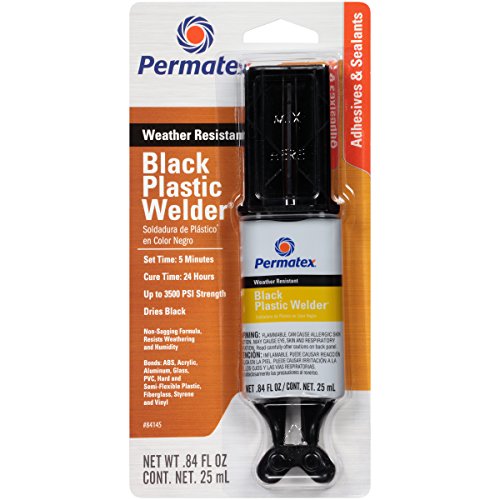 Permatex 84145-12PK Permapoxy Black Plastic Weld, 0.84 fl. oz., 12 Pack - size: 0.84 fl. Ounce (12 Pack)