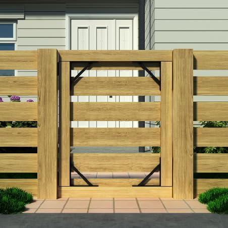 JUBEST Heavy Duty Gate Bracket Kit for Wood Fence Gates, Black - size: 1 PC