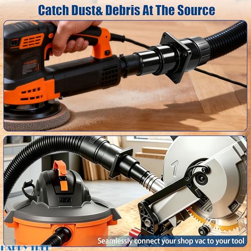 (2 Pack) Universal Tool Adapter Attachment for Shop Vac Wet/Dry Vacuum Connects to Power Tools 2-1/2" Integrated Hose Adapters for Dust Collector for Saw and Sander