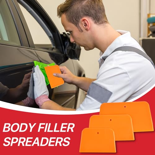 27 Pcs Body Filler Spreaders, 4, 5, 6 Inch Auto Plastic Putties Spreader, Automotive Body Fillers for Applying Fillers, Putties, Glazes, Caulks, Paint