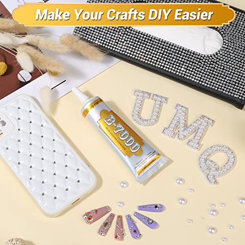 B7000 Fabric Glue with Precision Tips, Upgrade Industrial Strength Adhesive B-7000 Glue Clear for Jewelry Crafts DIY, Metal, Stone, Rhinestone Gems Gel, Glass, Fabric, Cell Phone Repair (50 ML) - color: 1 x50ML/ 2.1fl oz
