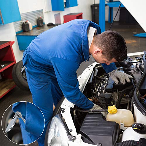 Maitys 2 Pcs Telescoping Inspection Mirrors Extend up to 28 Inch