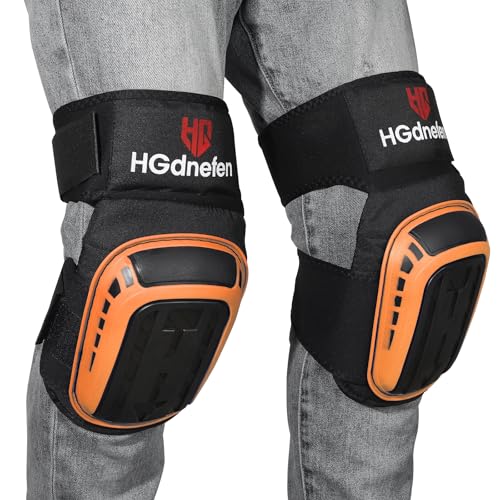Knee Pads for Men Construction,Thick Gel Foam Work Knee Pads - color: Orange