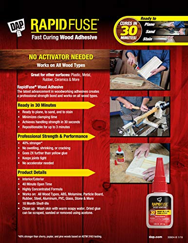 DAP 157 4oz Rapid Fuse Wood Adhesive