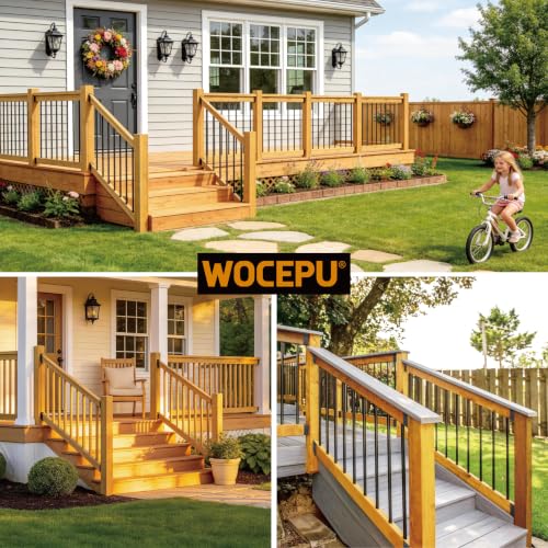 30° Stair Angle Stainless Steel Deck Railing Brackets Connectors for 2"x4" (Actual 1.5"x3.5") Railing Wood Post (8 Pair) - size: Angle 30°