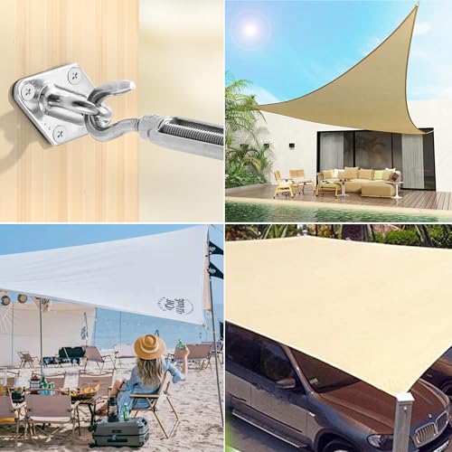 Shade Sail Hardware Kit, M8 Heavy Duty Sun Shade Installation Kit for Triangle Rectangle Sun Shade Sail, Stainless Steel Awning Attachment Set (40 PCS) - size: M8-40PCS