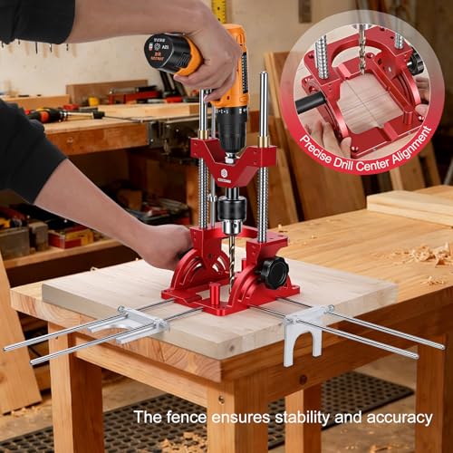 Portable Drill Guide for Drilling Angled or Straight Hole with Guide Rod - size: With Guide Rod