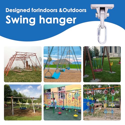 Swing Set Accessories,Swing Set Hardware,Swing Set Brackets, Over 6500 Pounds Enhanced,of Yoga Chair, Porch, Saucer,Hanging Bracket, Indoor and Outdoor Sets,with Baby, Kids, (2 Pack)