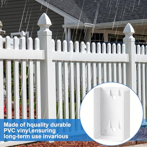 Nuanchu 20 Pcs Vinyl Fence Brackets, 2'' X 3.5'' - size: 2" x 3.5"