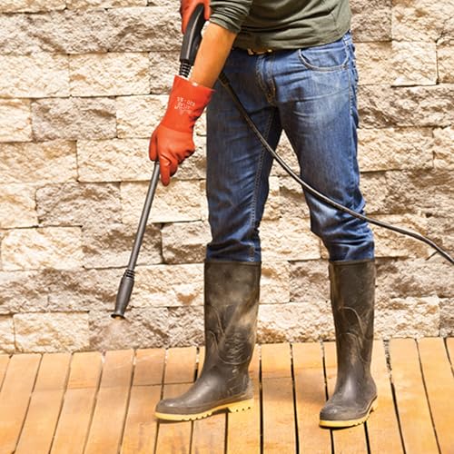 SHOWA Atlas 620 Double-Dipped PVC Chemical Resistant Gloves, Rough Finish Grip, Seamless Cotton Liner - size: X-Large, style: Single Pair