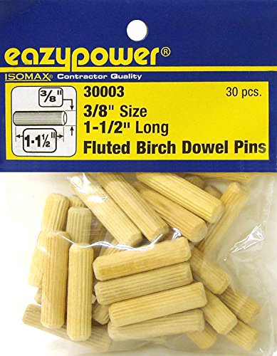 Eazypower 30003 3/8" x 1-1/2" Fluted Dowel Pins (30 Piece)