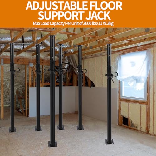 House Floor Jack,Jack Post Pole,Heaty Duty Telescoping Jacks,39" - 70" Height Range,Max Load Capacity 18000 LBS,Basement Floor Jack,Lift Support Steel Telescoping Jack Post for Temporary Support